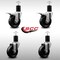 Service Caster 4'' SS Phenolic Swivel 1-3/4'' Expand Stem Caster Set 2 Total Lock Brakes, 4PK SCC-SSEXTTL20S414-PHS-2-S-2-134 - alternate 2
